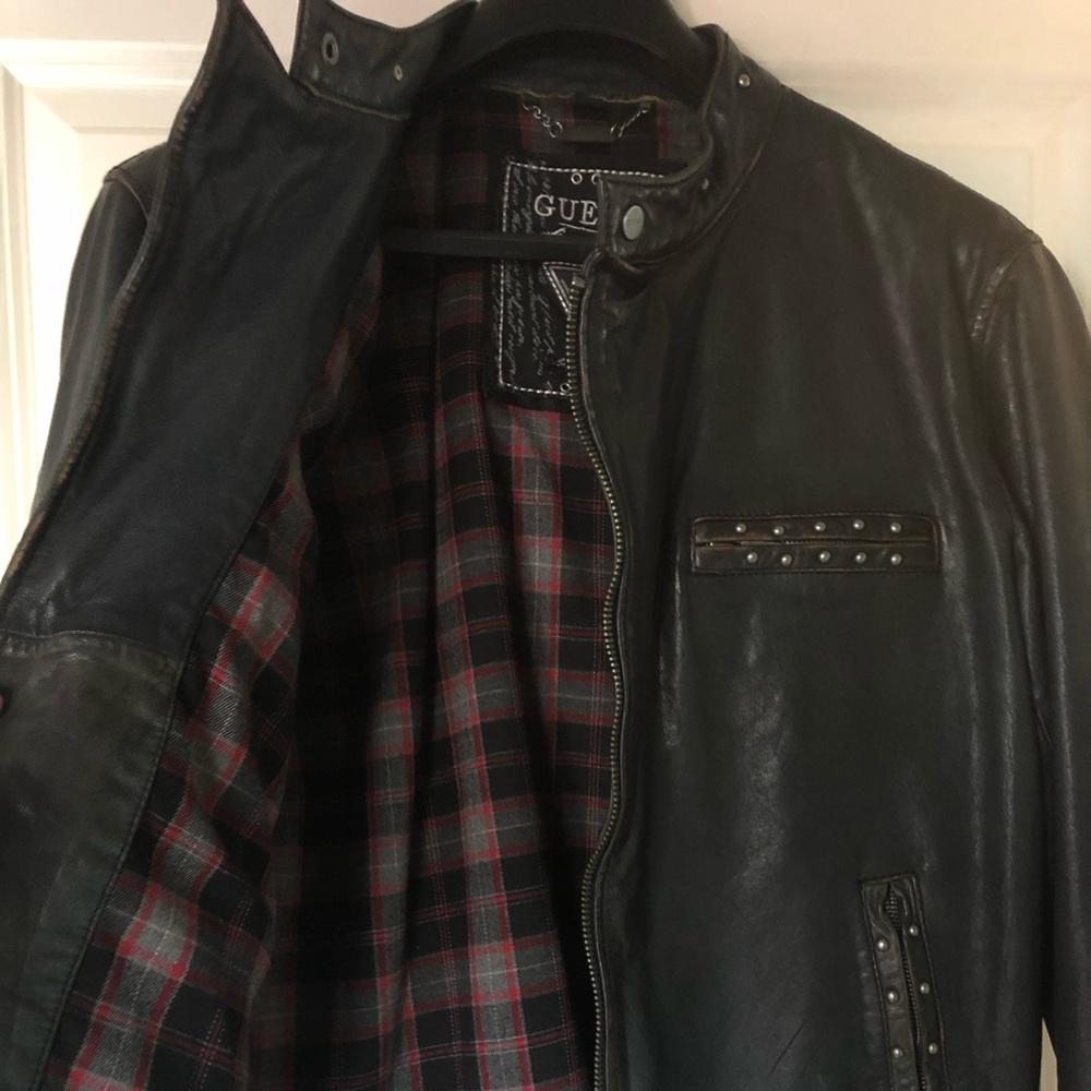Men’s GUESS Leather Jacket